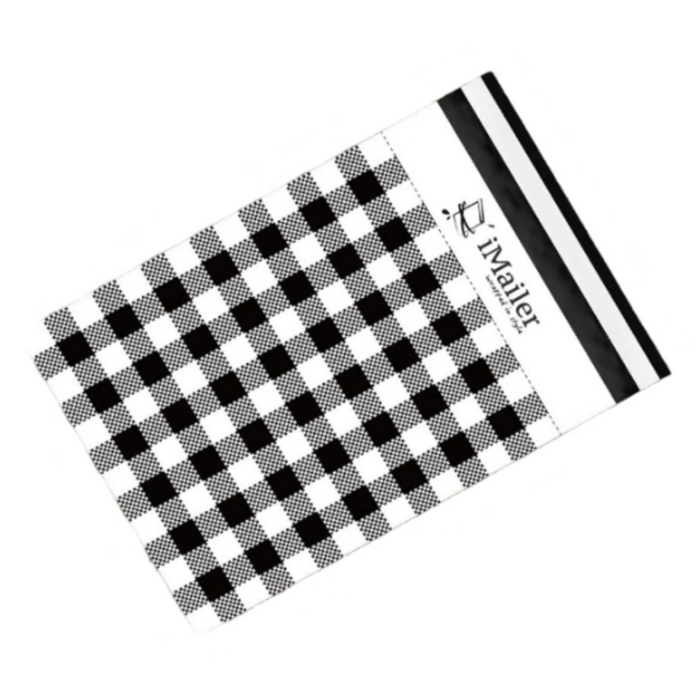 Polymailers 25 Boutique Black and White Checks 10 x 13